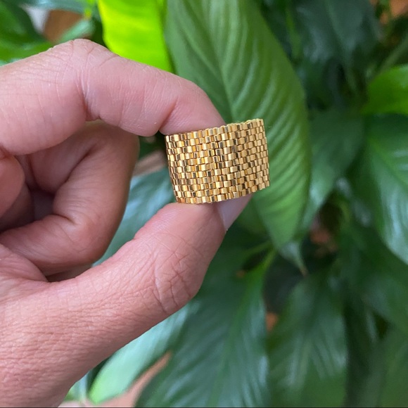 Handmade 24k Gold Plated Evil Eye Ring - Picture 3 of 5